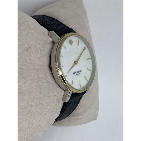 Kate Spade 0005 Women\'s Black Leather Analog White Dial Quartz Wrist Watch VK168 main image 12